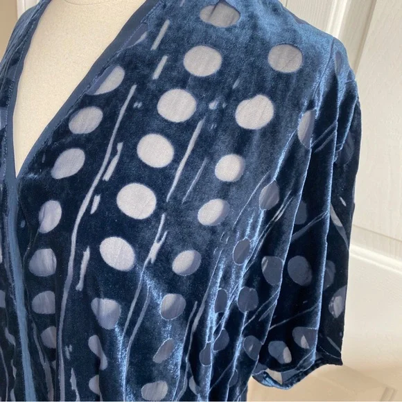 Cabi gorgeous velvet blue tunic size XL - Picture 5 of 8